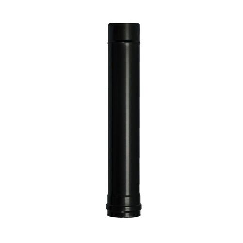 Wolfpack Tubo de Estufa Pellet Acero Vitrificado Negro " 80 mm. Longitud 50 cm. Estufas de Leña,  Chimenea,  Alta resistencia,