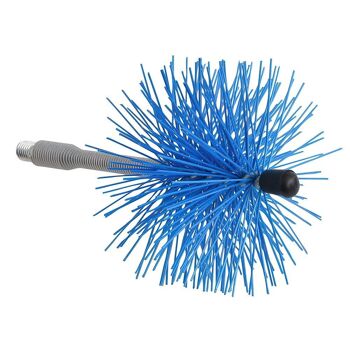 Brosse pour ramoneur en nylon, manche flexible 120 mm.