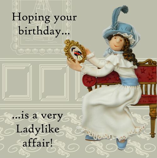 Ladylike Affair historical birthday card