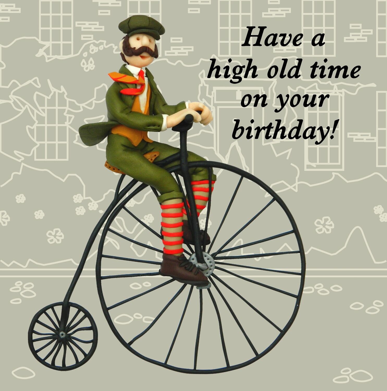 Biglietto di compleanno storico di Penny Farthing