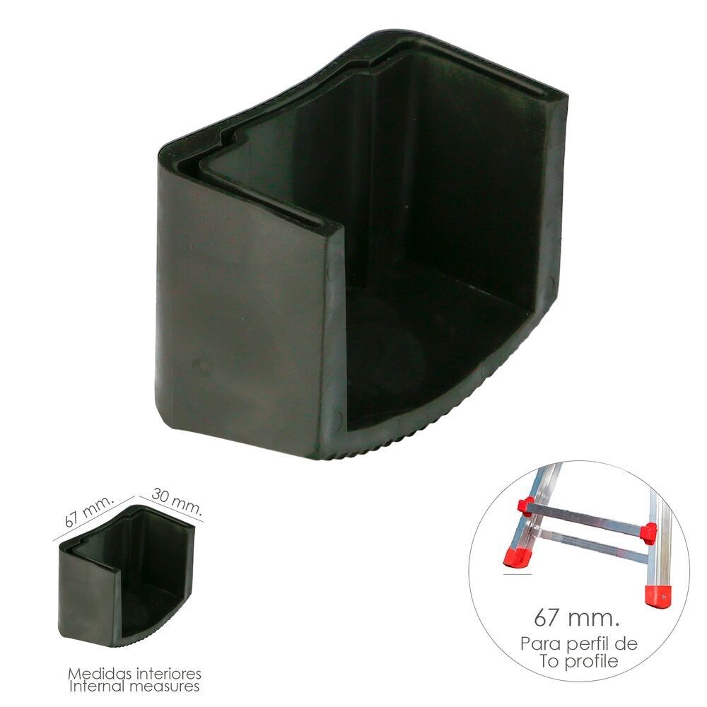 Teleskopleiterende 67 mm Profil. Außenbereich. Version 2019