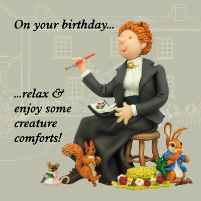 Tarjeta de cumpleaños histórica de Beatrix Potter