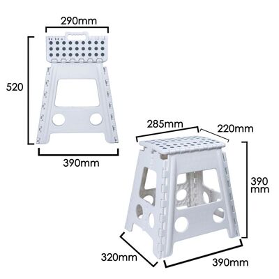 Tabouret pliant 29x22x39 cm.