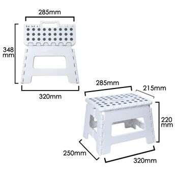 Tabouret pliant 29x22x22 cm.