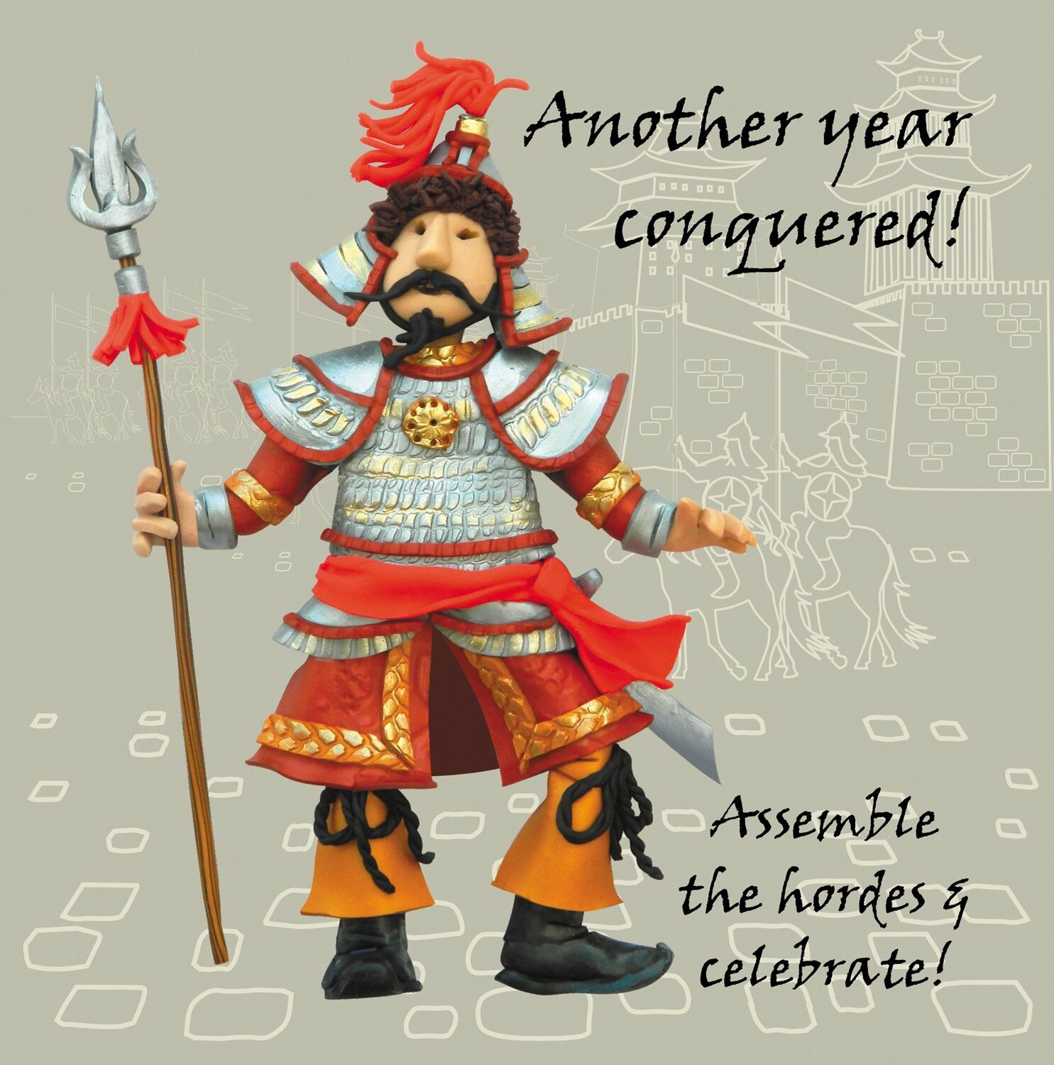 Buy wholesale Genghis Khan historical birthday card