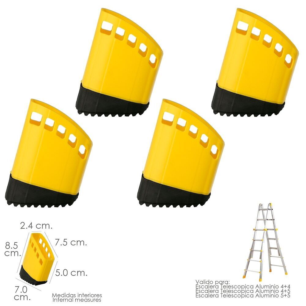 Aluminium-Teleskopleiter-Endkappen-Set, 4-teilig