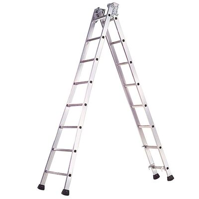 Pronor Industrial Aluminum Ladder 2 Sections 10+10 Steps