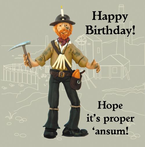 Proper Ansum historical birthday card