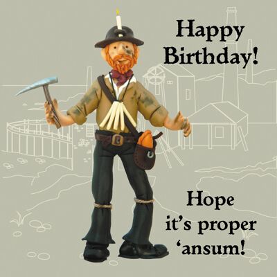 Tarjeta de cumpleaños histórica adecuada de Ansum