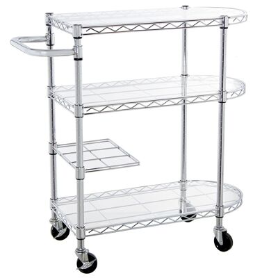 MESA CAMARERA METAL/METACRILATO 3 BALDAS CUL83983