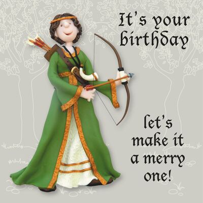 Maid Marian - tarjeta de cumpleaños histórica