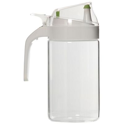 GLASS OIL JUG 750MLC/WHITE ACRYLIC LID CUL82867