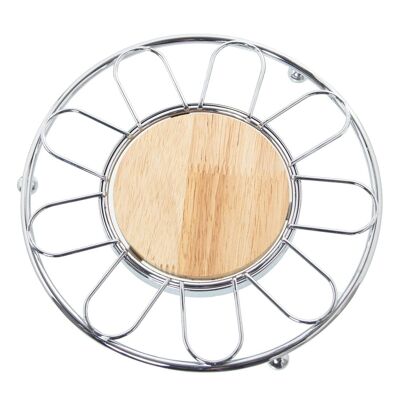 SALVAMANTEL METAL CROMADO C/CENTRO MADERA CUL82849