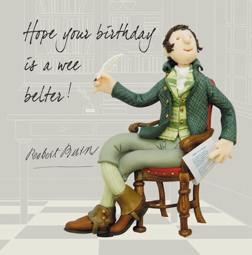Burns Wee Belter historical birthday card