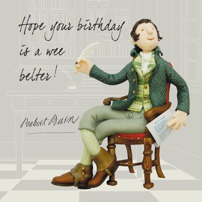 Burns Wee Belter historical birthday card