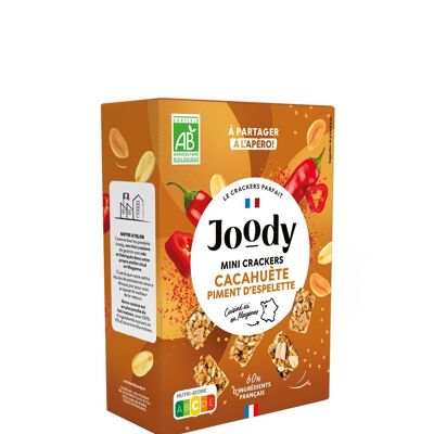 Crackers de cacahuete y pimiento de Espelette - sin gluten, ecológicos (90 g)
