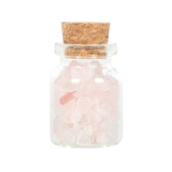 Pot d'amour en cristal de quartz rose dans une boîte d'allumettes 3