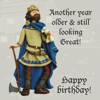 Alfred der Große historische Geburtstagskarte