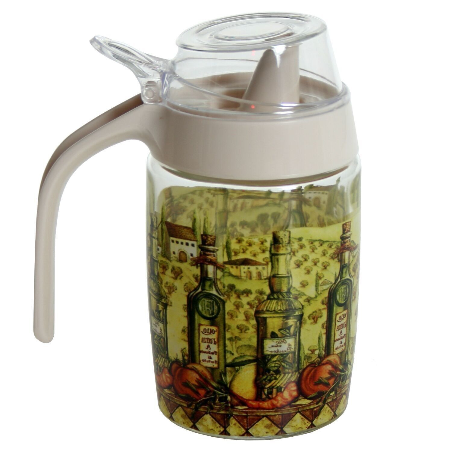 CRUCHE À HUILE EN VERRE DÉCORÉ 250ML CUL82560