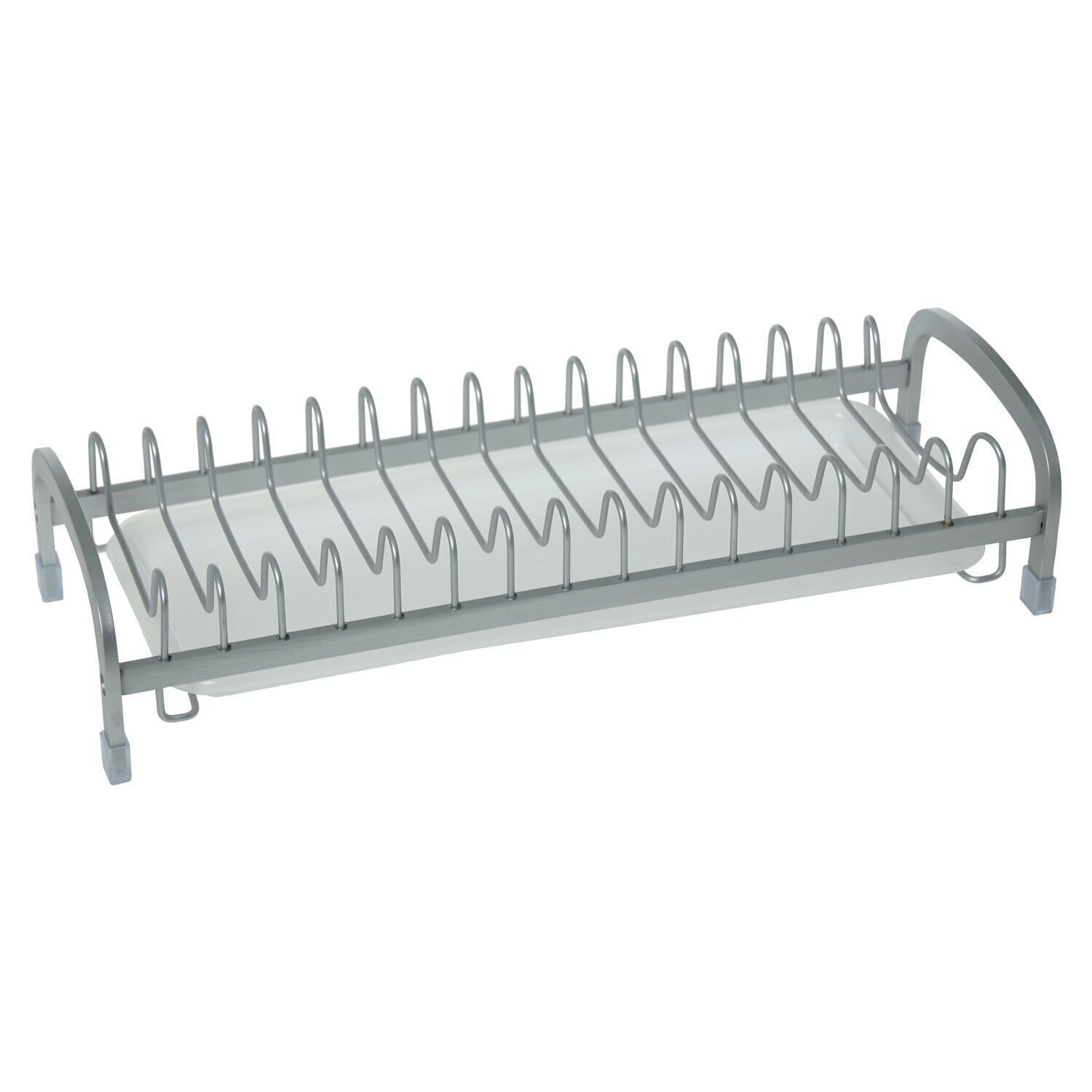 Égouttoir à vaisselle en aluminium avec plateau en acrylique CUL82051