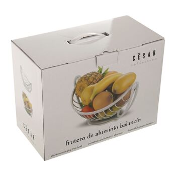 BOL À FRUITS EN ALUMINIUM BLANC CUL82042 3