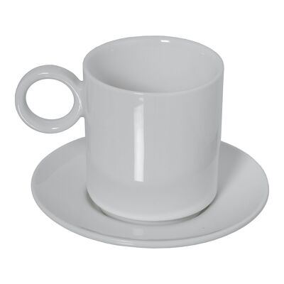 SET 6 TASSES À THÉ AVEC ASSIETTE EN PORCELAINE AVEC BOÎTE CADEAU CUL80571