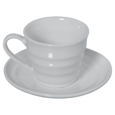 SET 6 TASSES À THÉ AVEC ASSIETTE EN PORCELAINE AVEC BOÎTE CADEAU CUL80559