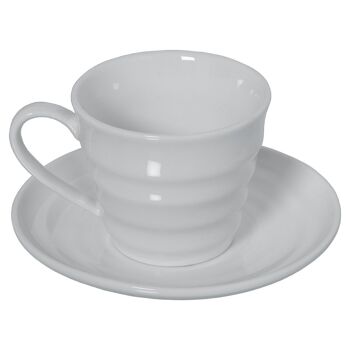 SET 6 TASSES À THÉ AVEC ASSIETTE EN PORCELAINE AVEC BOÎTE CADEAU CUL80559 1