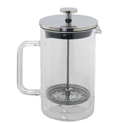 CAFETIÈRE À Piston 600ML DOUBLE VERRE/INOX CUL80158