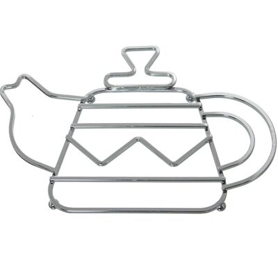 CHROME METAL TABLETOP TEAPOT CUL80072