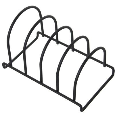 BLACK METAL TRAY HOLDER 4 DEPARTMENTS CUL80023