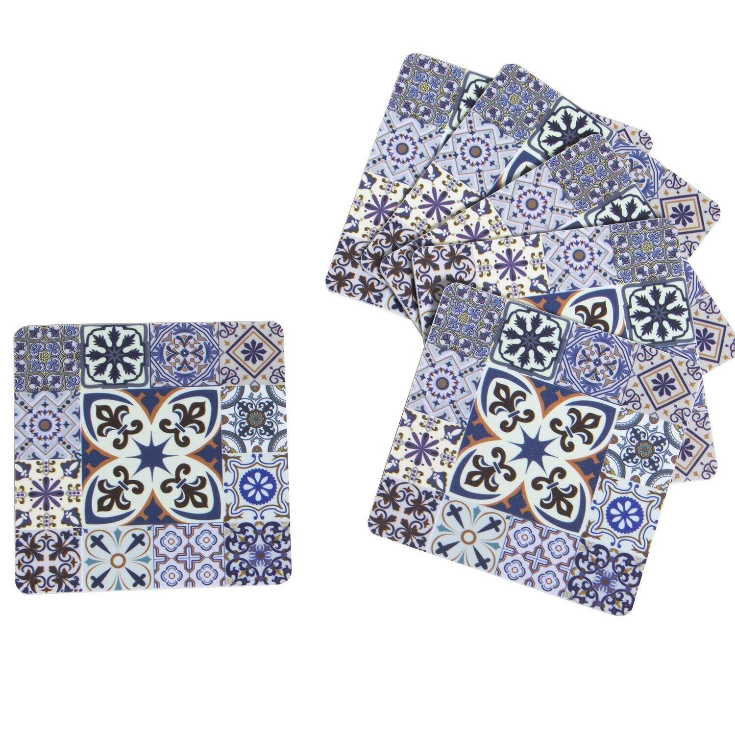 SET 6 SOUS-VERRES EN VINYLE 10X10CM CUL63751