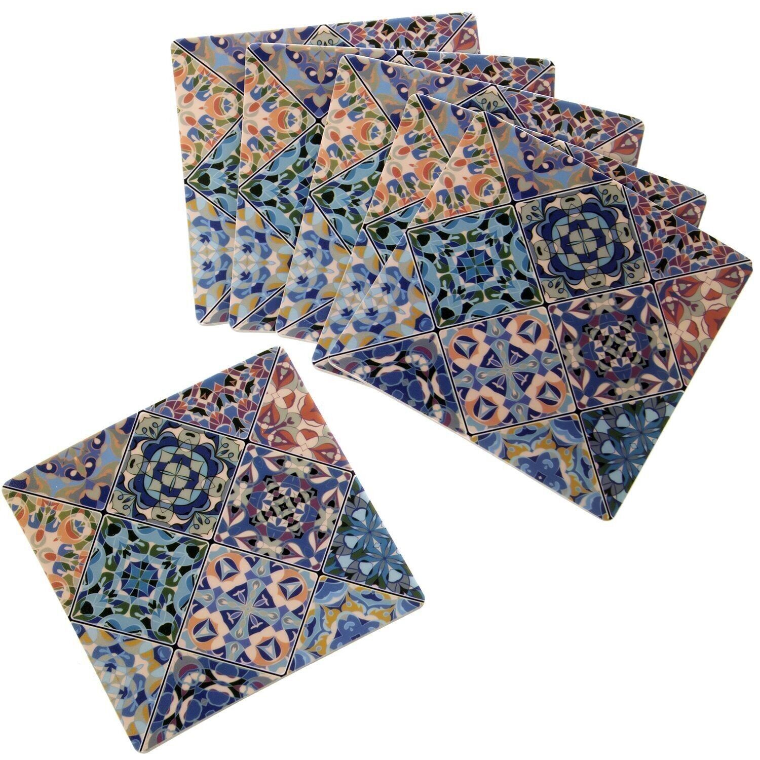 SET 6 POSAVASOS VINILO 10X10CM. CUL63715