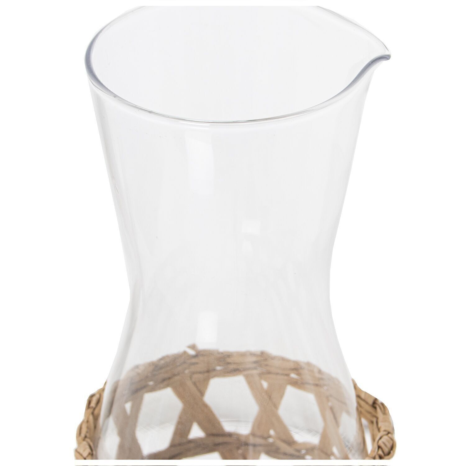 DECANTADOR CRISTAL TRANSPARENTE 850ML C/MIMBRE NATURAL CUL15064