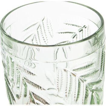 VERRE BAS VERT 300MLDECO. FEUILLES CUL15061 2