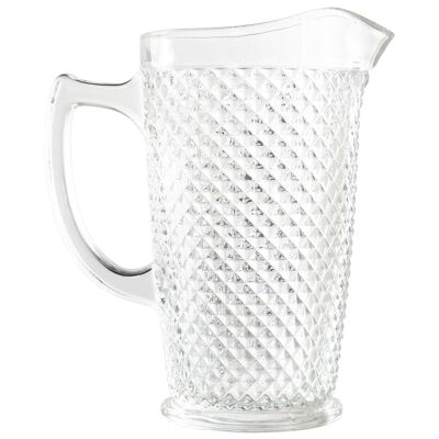 TRANSPARENTER GLASKRUG 1,5L -DIAMOND- CUL14961