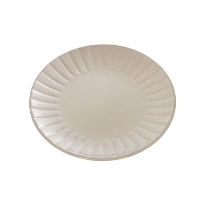 ASSIETTE À DESSERT EN CÉRAMIQUE BEIGE CUL7316