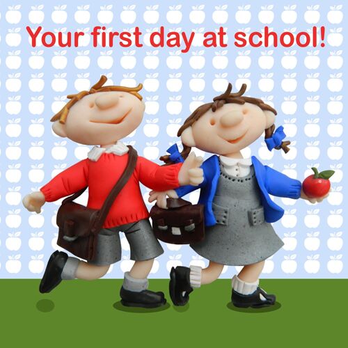 First day at school card