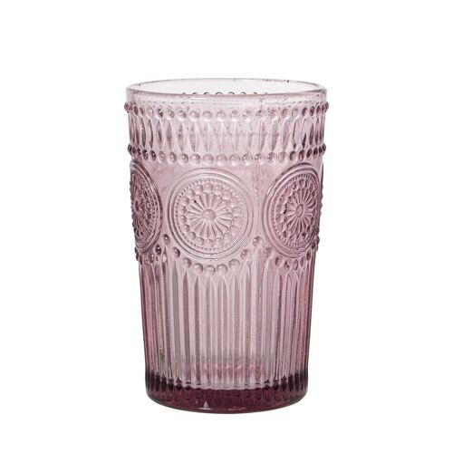 VASO ALTO CRISTAL ROSA 400ML CUL15051