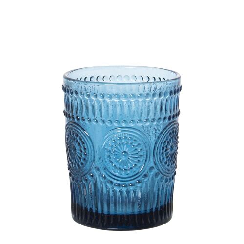 VASO BAJO CRISTAL AZUL 300ML CUL15043