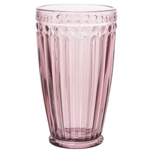 VASO ALTO CRISTAL ROSA 400ML CUL15021