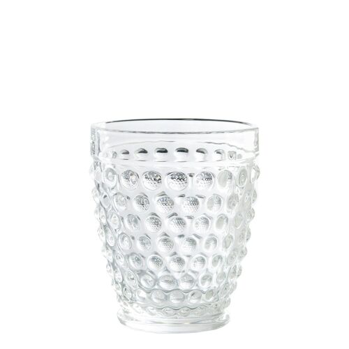 VASO BAJO CRISTAL TRANSPARENTE300ML DECO. ESFERAS CUL14973