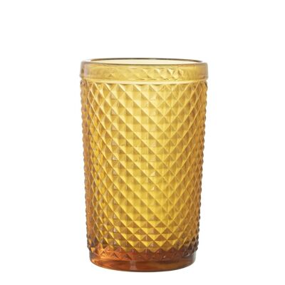 HIGH MUSTARD CRYSTAL GLASS 330ML DECO. DIAMOND CUL14966