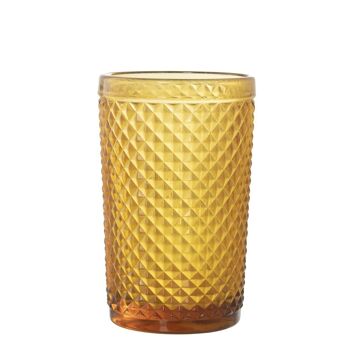 VERRE CRISTAL HAUTE MOUTARDE 330ML DÉCO. DIAMANT CUL14966