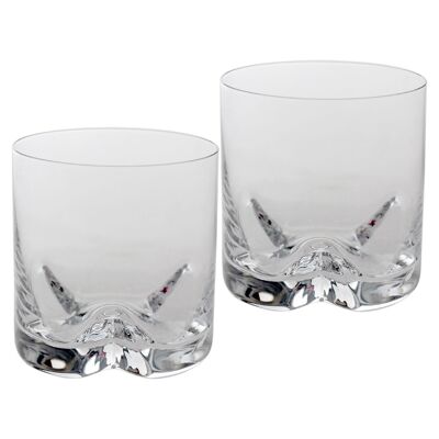 SET OF 6 BOHEMIA UNDER GLASS GLASS IN GIFT BOX CUL14617