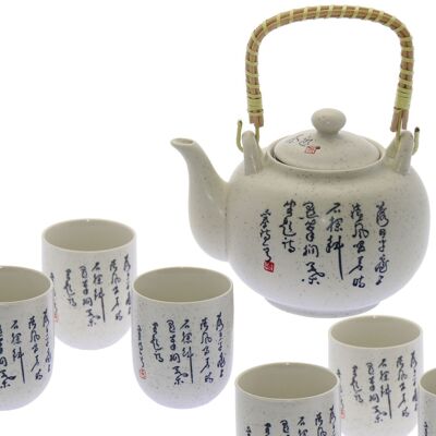 TEAPOT SET WITH 6 CERAMIC CUPS, TEAPOT: 850ML, GLASS: 150ML CUL9561