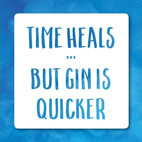 Gin is quicker greetings card