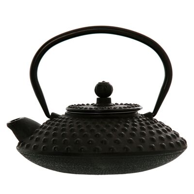 EISEN-TEAPET 0,5L SCHWARZ MIT EDELSTAHLFILTER. CUL2688