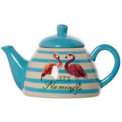 CERAMIC TEAPOT FLAMINGOS CUL647