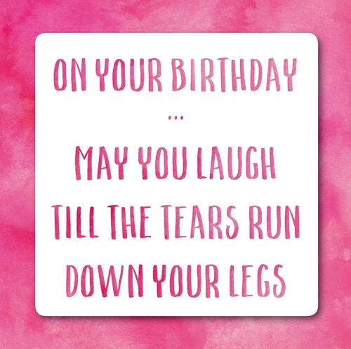 Birthday tears greetings card